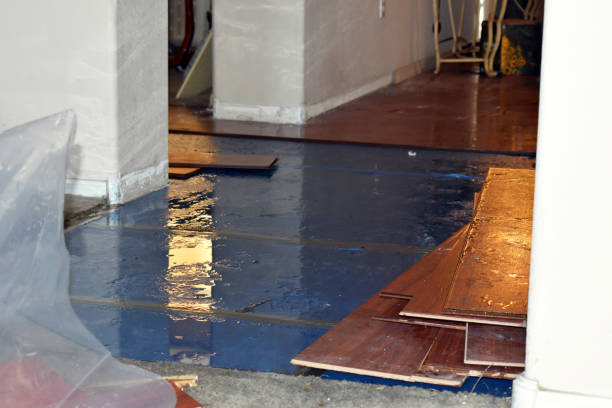 Professional Flood Damage Restoration technician working in Charleston, MO